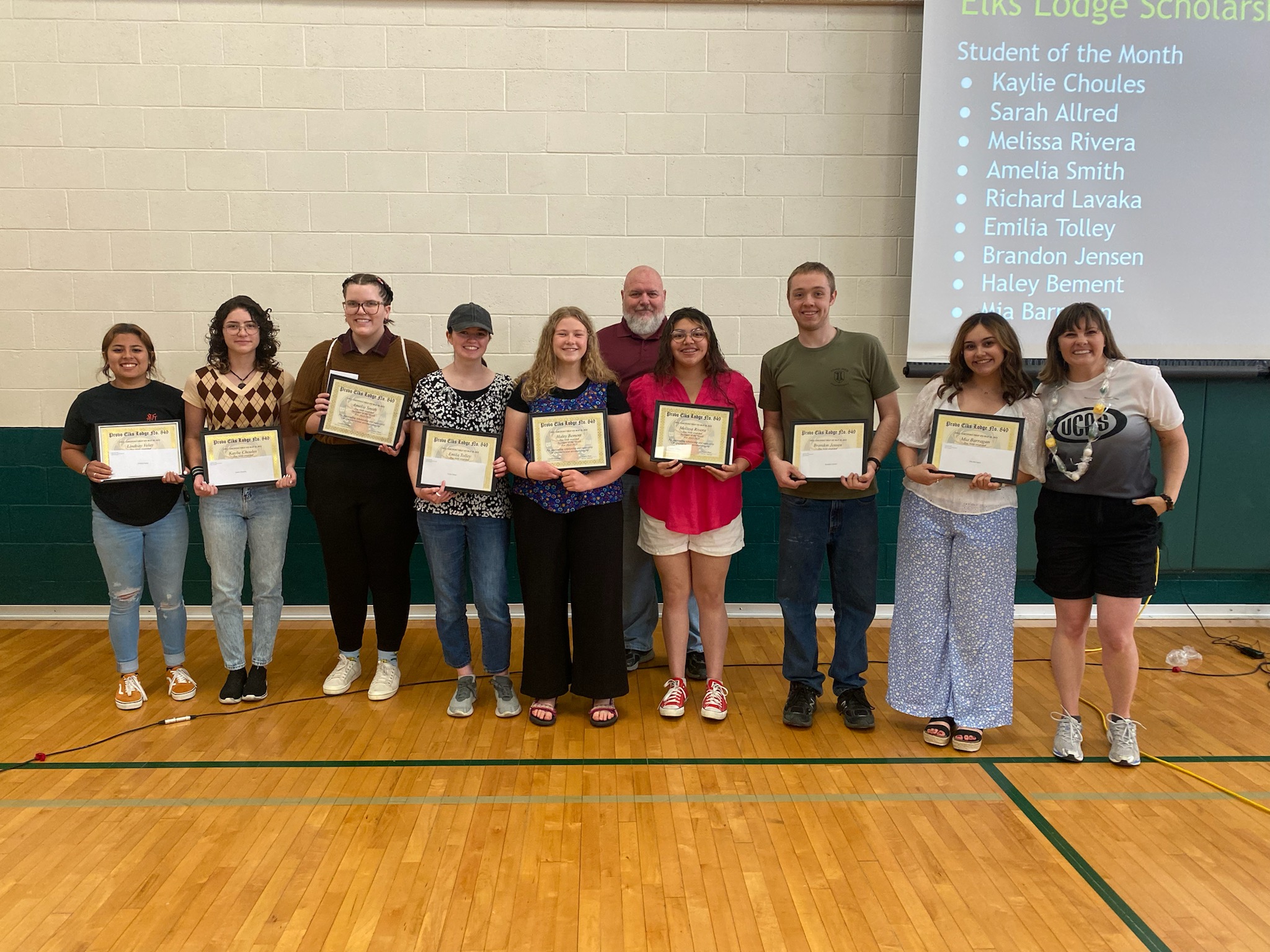 Scholarship winner from Provo Elks Lodge 849